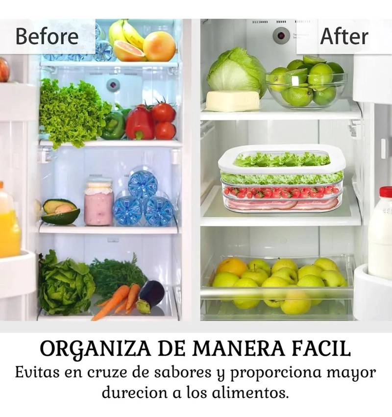 CONTENEDOR APILABLE PARA FIAMBRERIA CON TAPA HERME TICA Y 3 NIVELES - 6