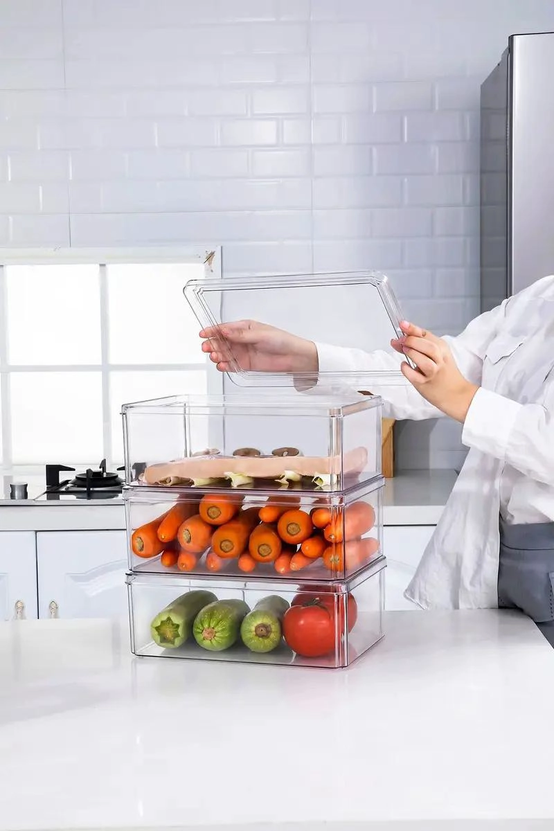 SET DE 7 CONTENEDORES ORGANIZADORES PARA REFRIGERADOR - 7