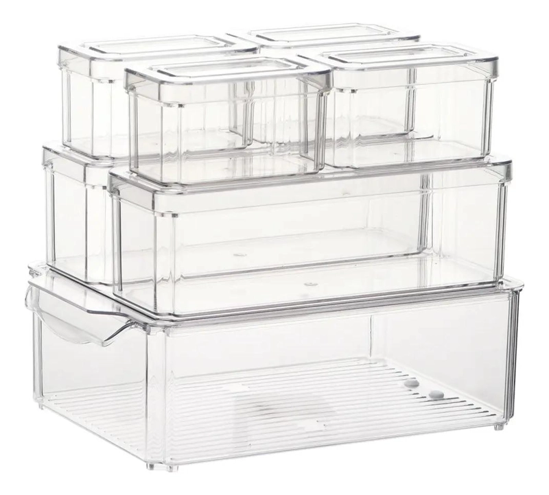SET DE 7 CONTENEDORES ORGANIZADORES PARA REFRIGERADOR - 9
