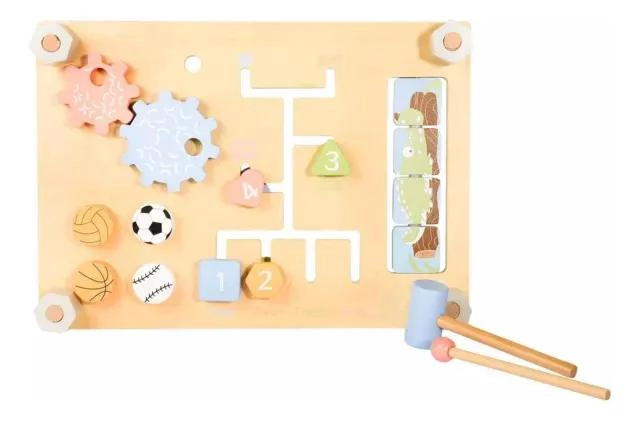 TABLERO SENSORIAL DE MADERA PARA DESARROLLO INFANTIL - 1