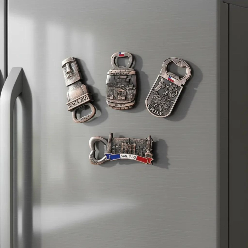 PACK DE 5 IMANES DECORATIVOS DE CHILE PARA REFRIGERADOR - 1