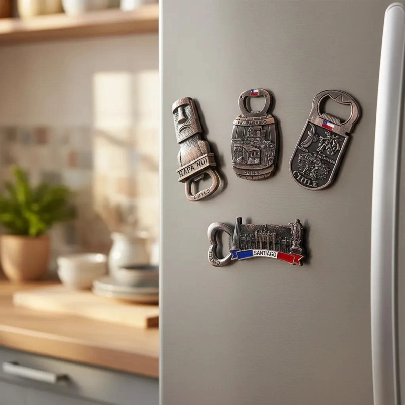 PACK DE 5 IMANES DECORATIVOS DE CHILE PARA REFRIGERADOR - 4