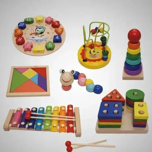 SET DE JUGUETES DE MADERA DIDACTICOS PARA NIÑOS - 1