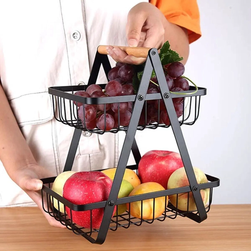 ORGANIZADOR DE METAL COMPACTO CON 2 ESTANTES PARA COCINA - 4