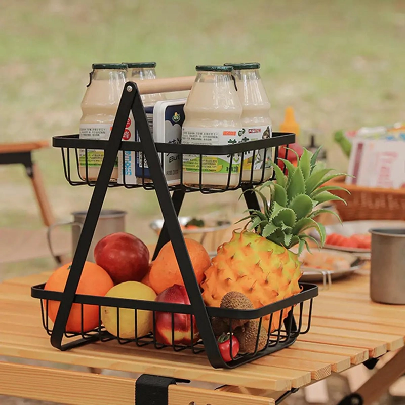 ORGANIZADOR DE METAL COMPACTO CON 2 ESTANTES PARA COCINA - 5