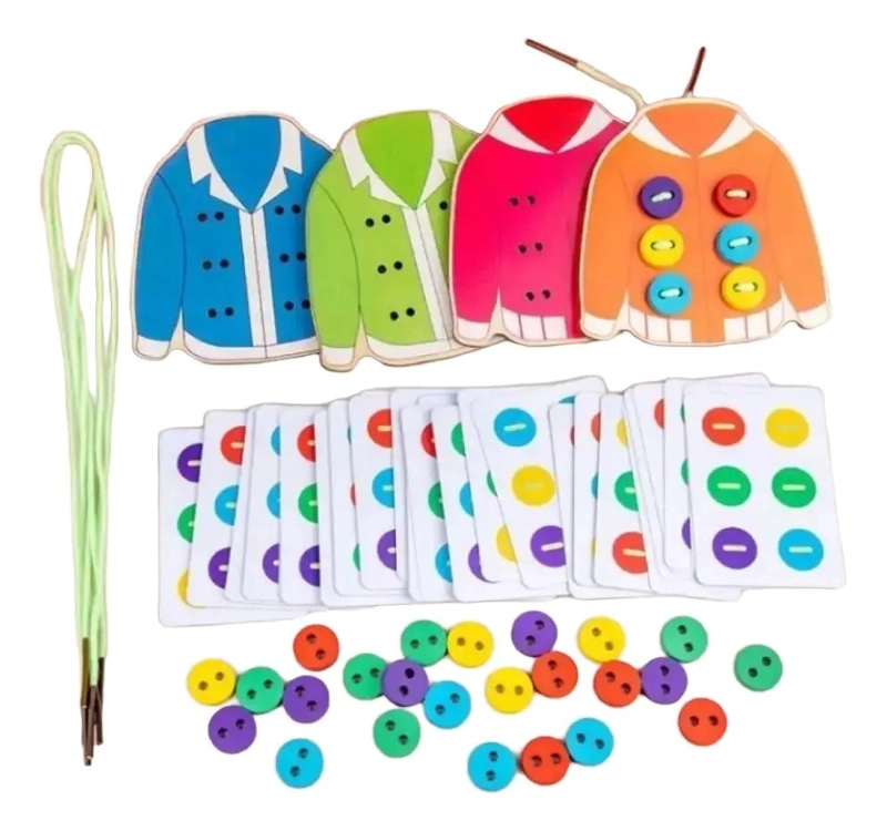 ENHEBRADOR DIDACTICO DE MADERA PARA NIÑOS - 2