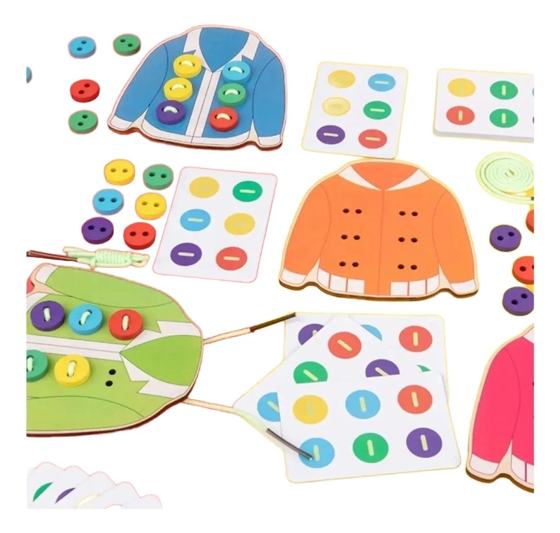ENHEBRADOR DIDACTICO DE MADERA PARA NIÑOS - 3