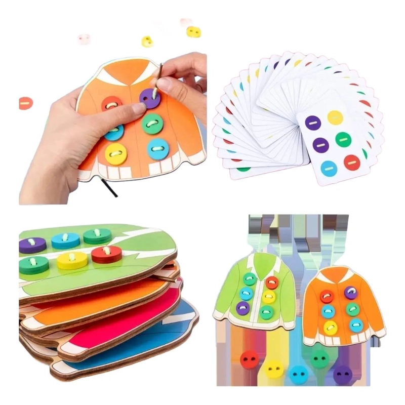 ENHEBRADOR DIDACTICO DE MADERA PARA NIÑOS - 5