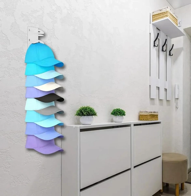 ORGANIZADOR DE GORRAS PARA PARED CON 10 ESPACIOS - 9