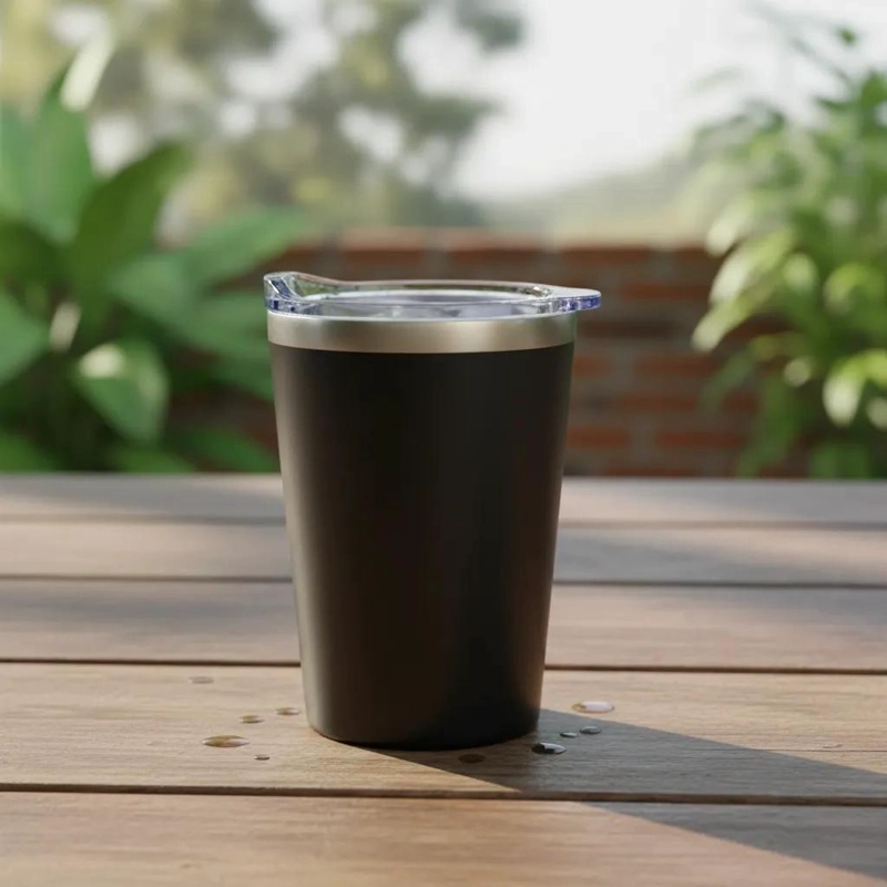 MUG DOBLE PARED ACERO INOX 360ML IDEAL PARA BEBIDAS - 1