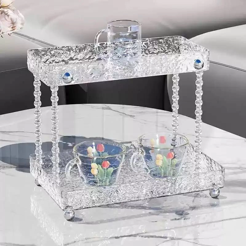 ORGANIZADOR DE BAÑO DE VIDRIO Y ACERO INOXIDABLE - 2