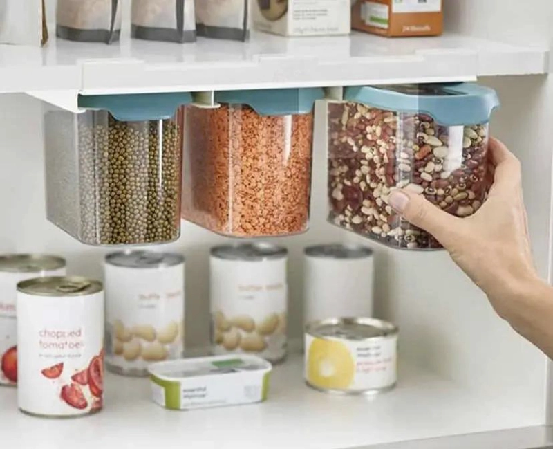 SET DE 3 CONTENEDORES TRANSPARENTES PARA ORGANIZAR ALIMENTOS - 2