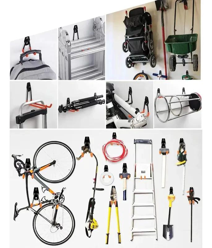 SET DE 10 GANCHOS METALICOS PARA COLGAR EN PARED - 7