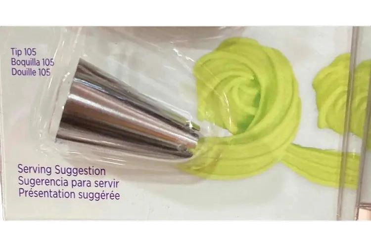 BOQUILLA PARA REPOSTERIA CON DISEÑO DE FLOR NUMERO 105 EN ACERO INOXIDABLE - 4