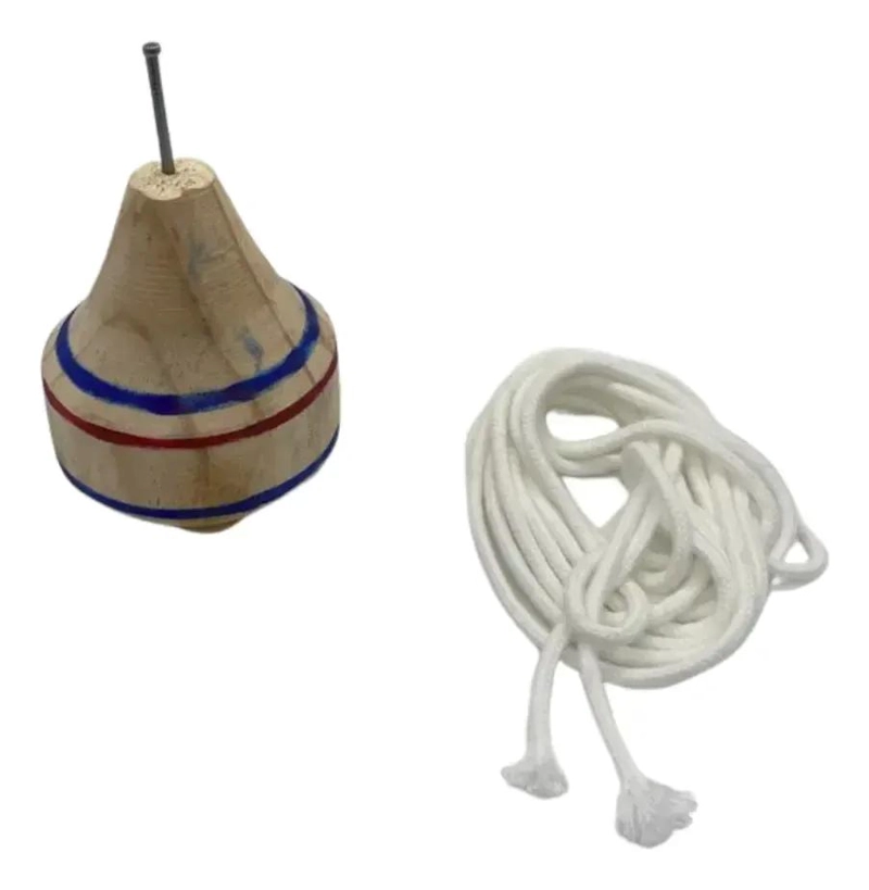 TROMPO DE MADERA TRADICIONAL PARA JUGAR Y DIVERTIRSE - 7