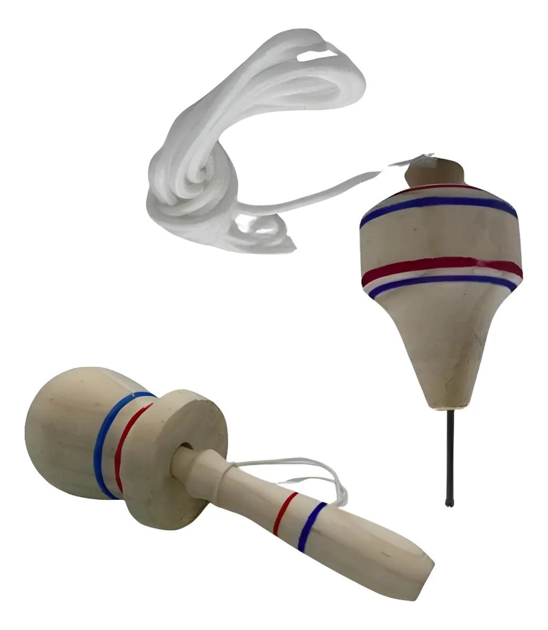 PACK DE TROMPO Y EMBOQUE DE MADERA JUEGO TRADICIONAL - 2
