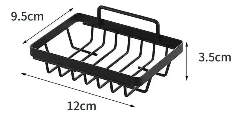 SOPORTE DE HIERRO NEGRO DE 3 NIVELES PARA ORGANIZACION - 5