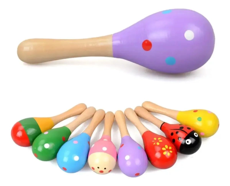 PACK DE 6 JUGUETES MUSICALES DIDACTICOS DE MADERA PARA BEBE S - 5