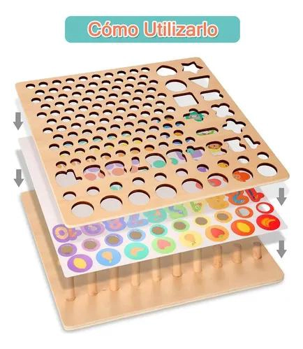 JUGUETE EDUCATIVO DE MADERA PARA NIÑOS CON TABLERO DE MATEMATICAS - 9