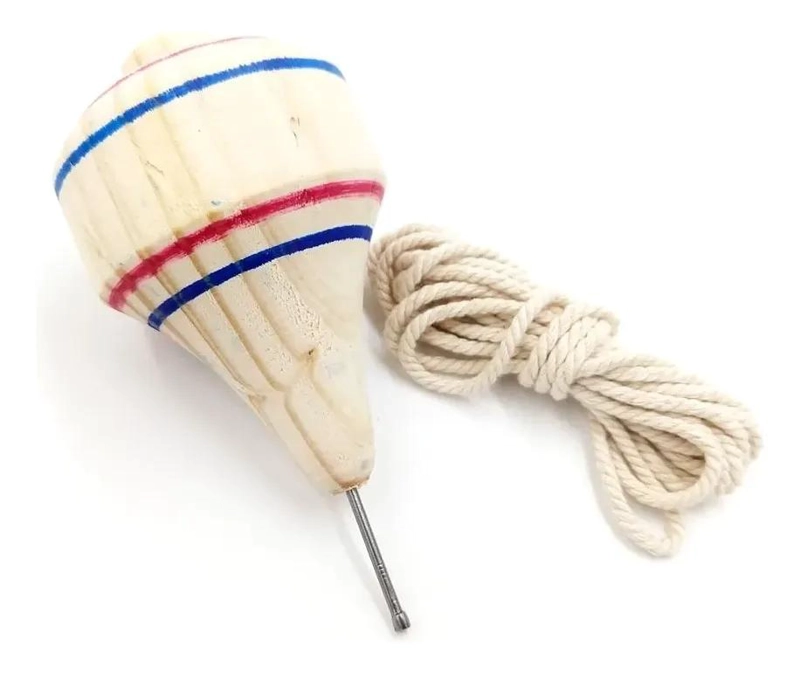 TROMPO Y EMBOQUE TRADICIONAL DE MADERA PARA NIÑOS - 3