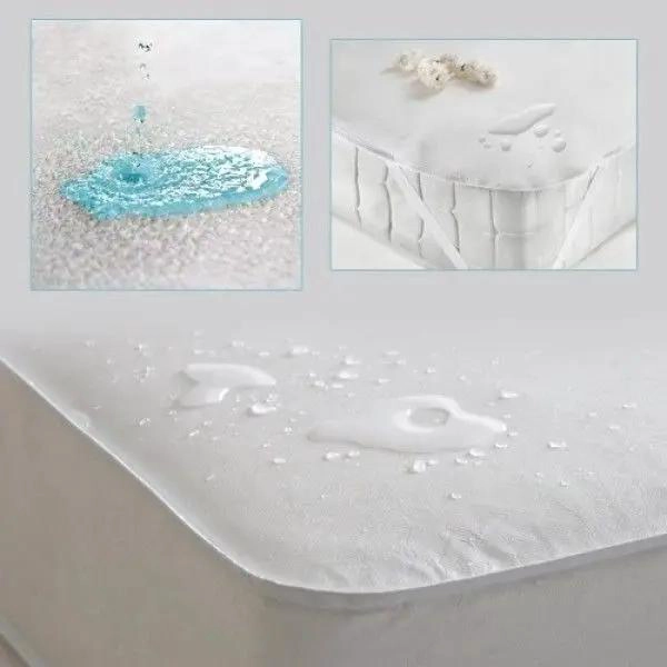 CUBRE COLCHON IMPERMEABLE 1.5 PLAZA COLOR BLANCO - 1