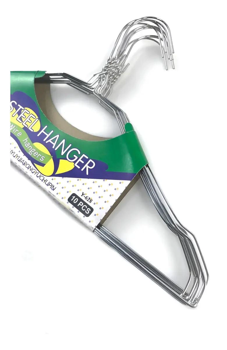 PACK DE 50 COLGADORES METALICOS ANTIDESLIZANTES PARA ROPA - 3