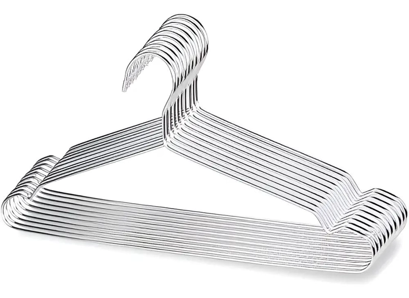 PACK DE 50 COLGADORES METALICOS ANTIDESLIZANTES PARA ROPA - 5