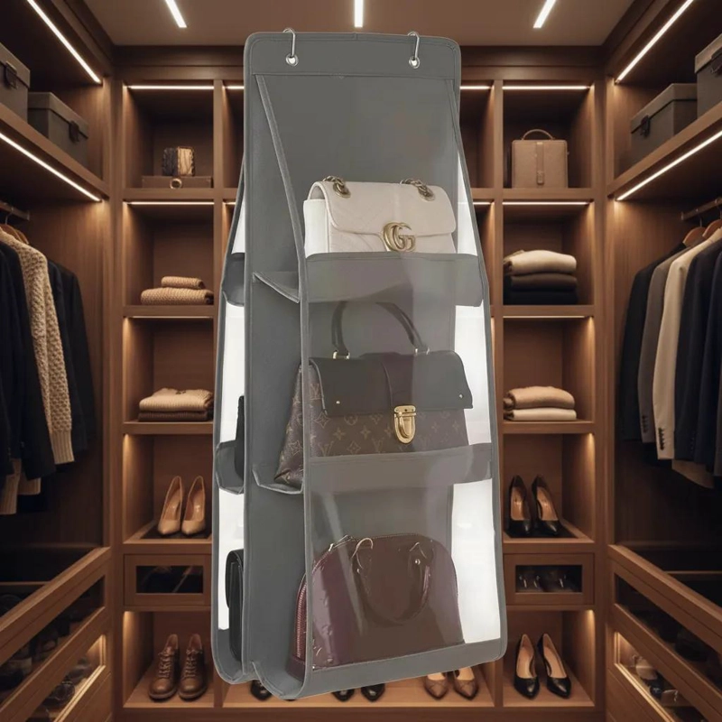 ORGANIZADOR COLGANTE CON 6 BOLSILLOS PARA CARTERAS - 1