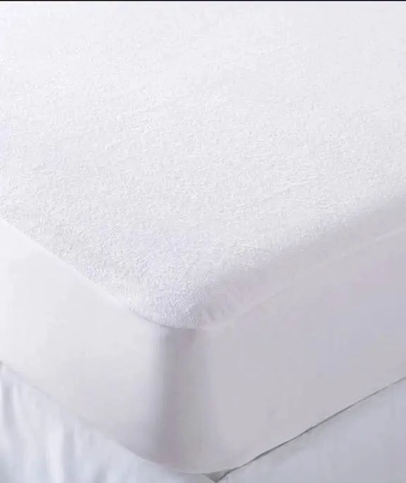 CUBRECOLCHON IMPERMEABLE 2 PLAZAS COLOR BLANCO PARA PROTECCION - 2