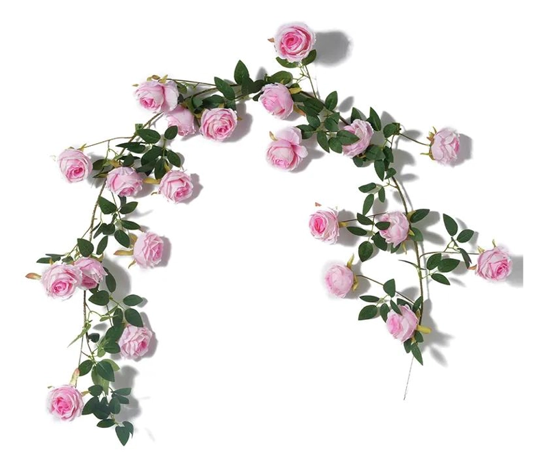 ENREDADERA DE ROSAS ARTIFICIALES 21 FLORES 170 CM - 1