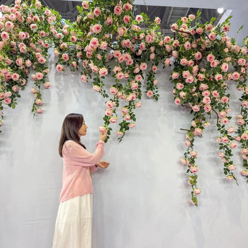ENREDADERA DE ROSAS ARTIFICIALES 21 FLORES 170 CM - 7