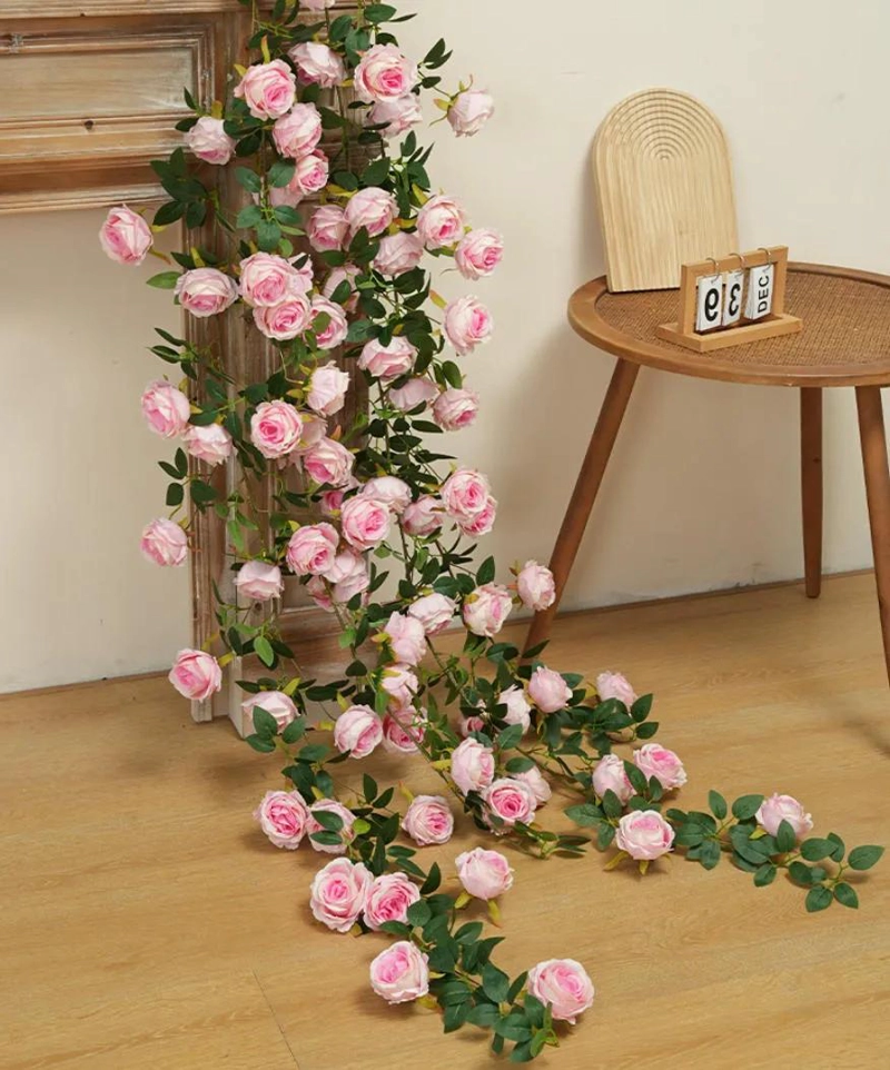 ENREDADERA DE ROSAS ARTIFICIALES 21 FLORES 170 CM - 8