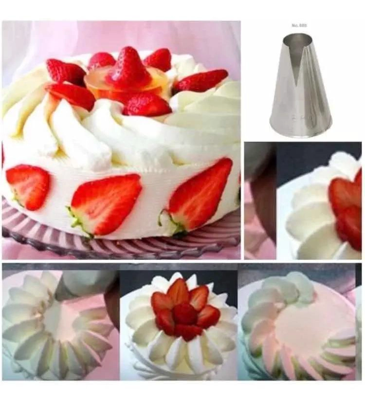 BOQUILLA PASTELERA GRANDE DE ACERO INOXIDABLE PARA DECORACION PROFESIONAL - 7
