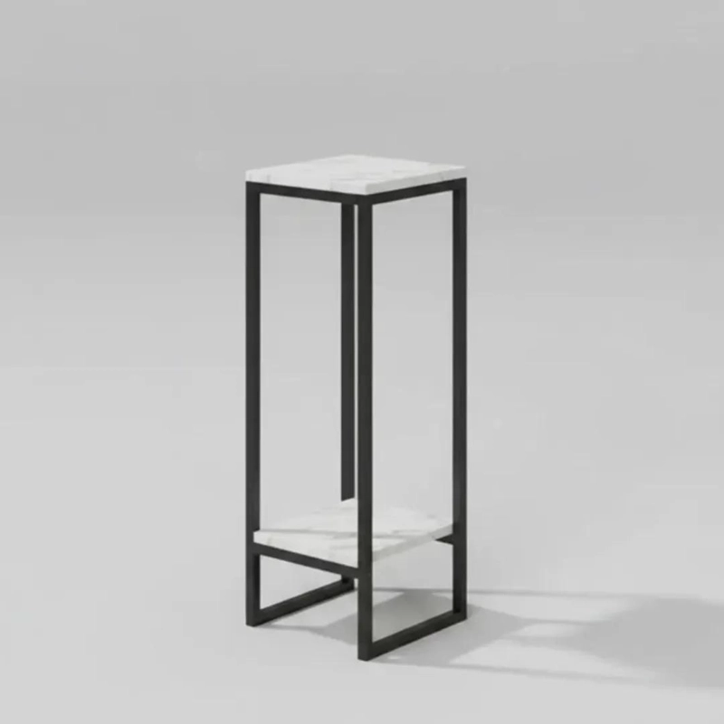 PEDESTAL METALICO DOBLE NIVEL PARA MACETAS MODERNO - 2