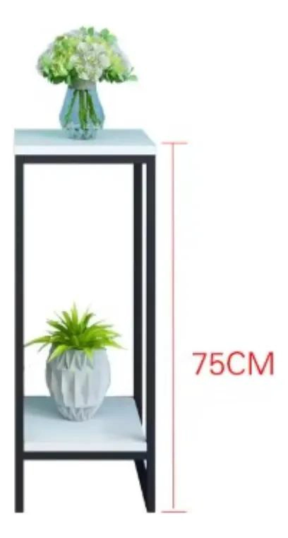 PEDESTAL METALICO DOBLE NIVEL PARA MACETAS MODERNO - 5