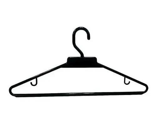 PACK DE 10 COLGADORES DE ROPA PLASTICO NEGRO 41.5 CM - 3