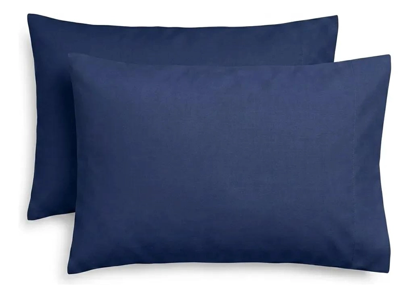 PACK DE DOS FUNDAS DE ALMOHADA RECTANGULARES AZUL 50X70CM - 1