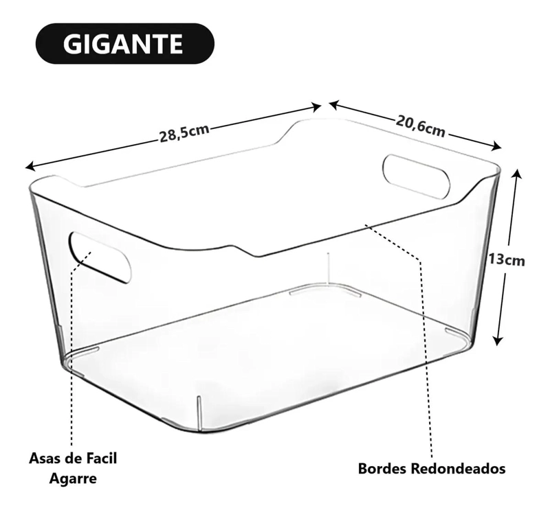 PACK DE 4 CONTENEDORES ACRILICOS PARA ORGANIZAR ALIMENTOS - 6