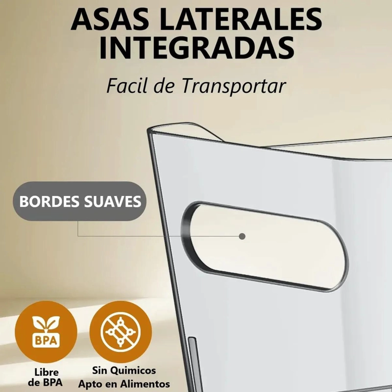 PACK DE 4 CONTENEDORES ACRILICOS PARA ORGANIZAR ALIMENTOS - 7