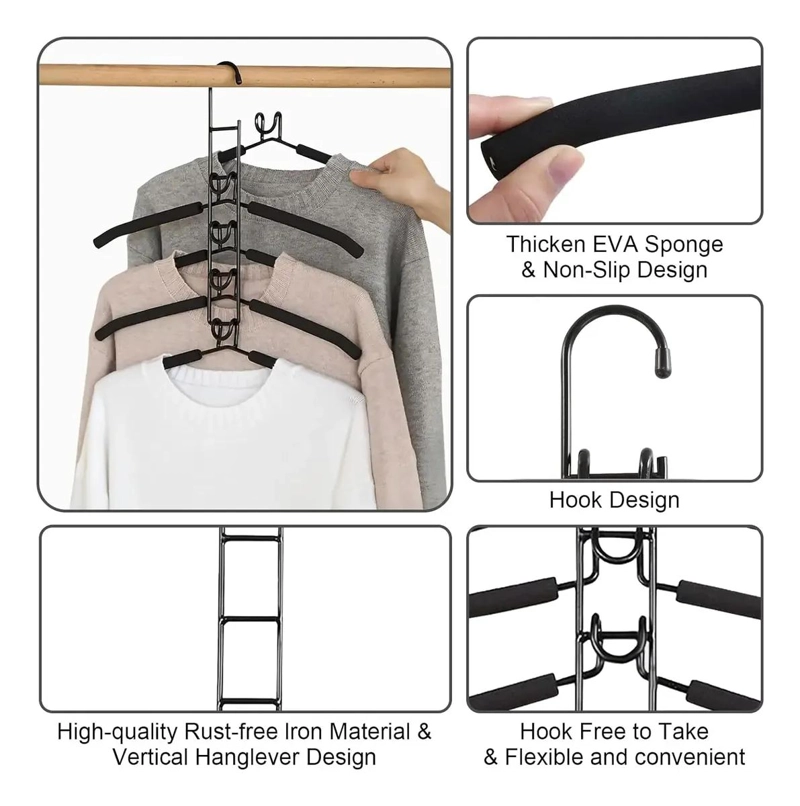 COLGADORES ANTIDESLIZANTES PARA ROPA PACK DE 2 - 5