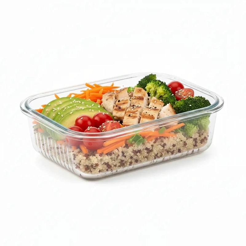 SET DE RECIPIENTES HERME TICOS DE VIDRIO PARA ALIMENTOS 1520ML - 4