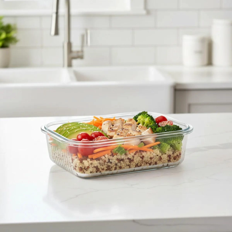 SET DE RECIPIENTES HERME TICOS DE VIDRIO PARA ALIMENTOS 1520ML - 9