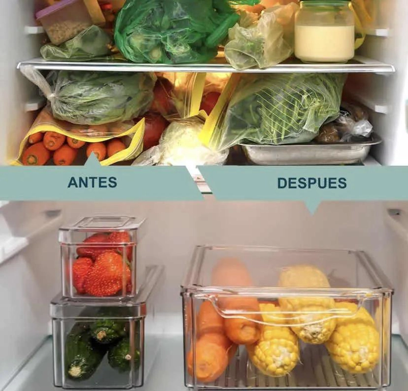 SET DE 7 CONTENEDORES ORGANIZADORES PARA REFRIGERADOR - 3