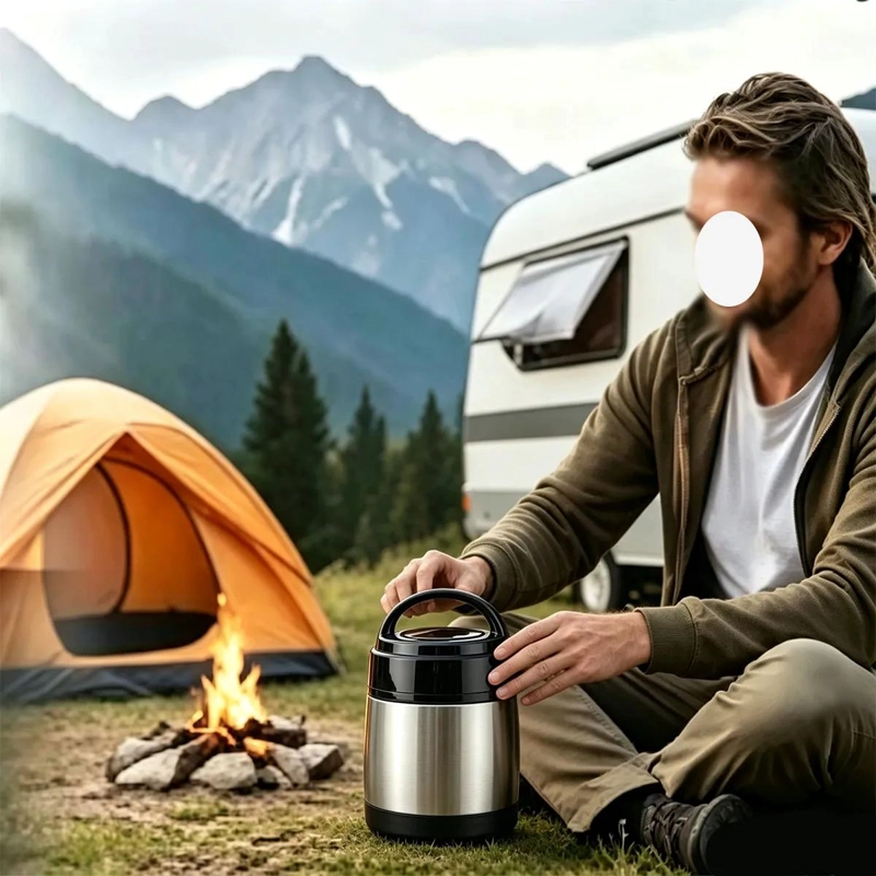 CONTENEDOR TE RMICO 1.2L ACERO INOXIDABLE CON RECIPIENTES INTERIORES - 4