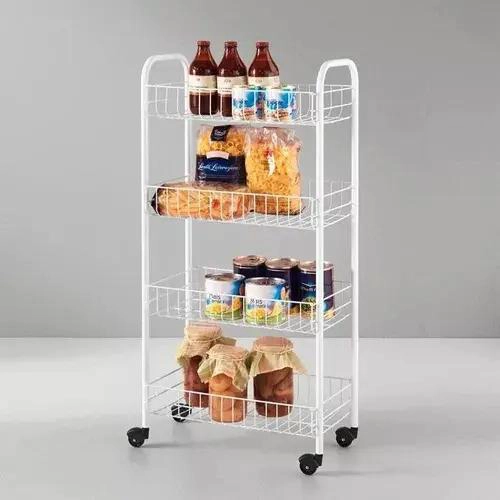 CARRITO ORGANIZADOR FRUTERO CON 4 ESTANTES Y RUEDAS - 2