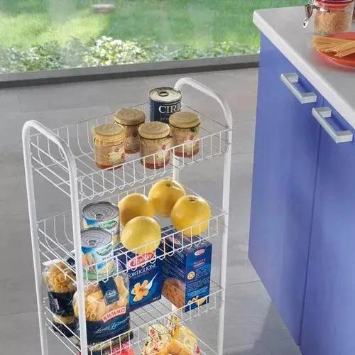 CARRITO ORGANIZADOR FRUTERO CON 4 ESTANTES Y RUEDAS - 3