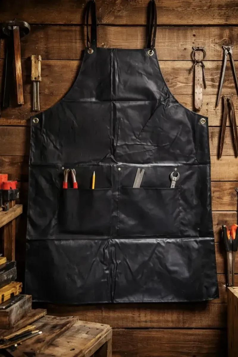 DELANTAL IMPERMEABLE CON MULTIPLES BOLSILLOS PARA TRABAJO - 4