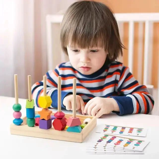KIT DE JUGUETES DIDACTICOS DE MADERA PARA EL APRENDIZAJE INFANTIL - 6