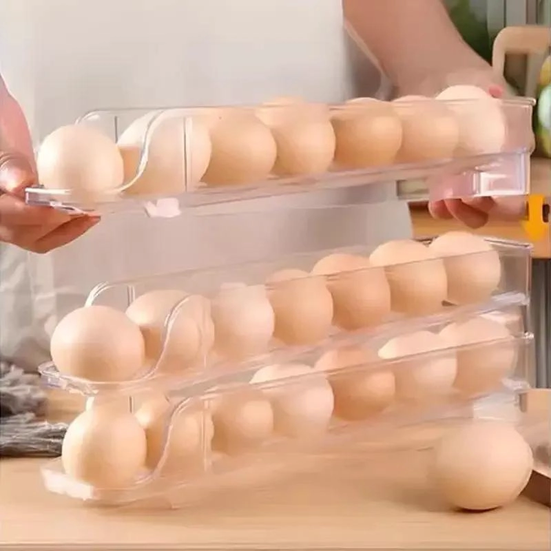 PACK DE 2 ORGANIZADORES PARA HUEVOS CON CAPACIDAD PARA 21 UNIDADES - 4