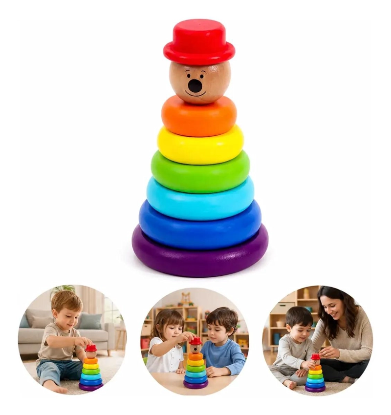 TORRE APILABLE DE MADERA PARA APRENDIZAJE INFANTIL - 1